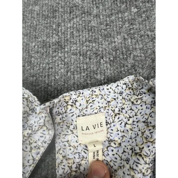 Rebecca Taylor Gray Floral Jumpsuit - Picture 2 of 9